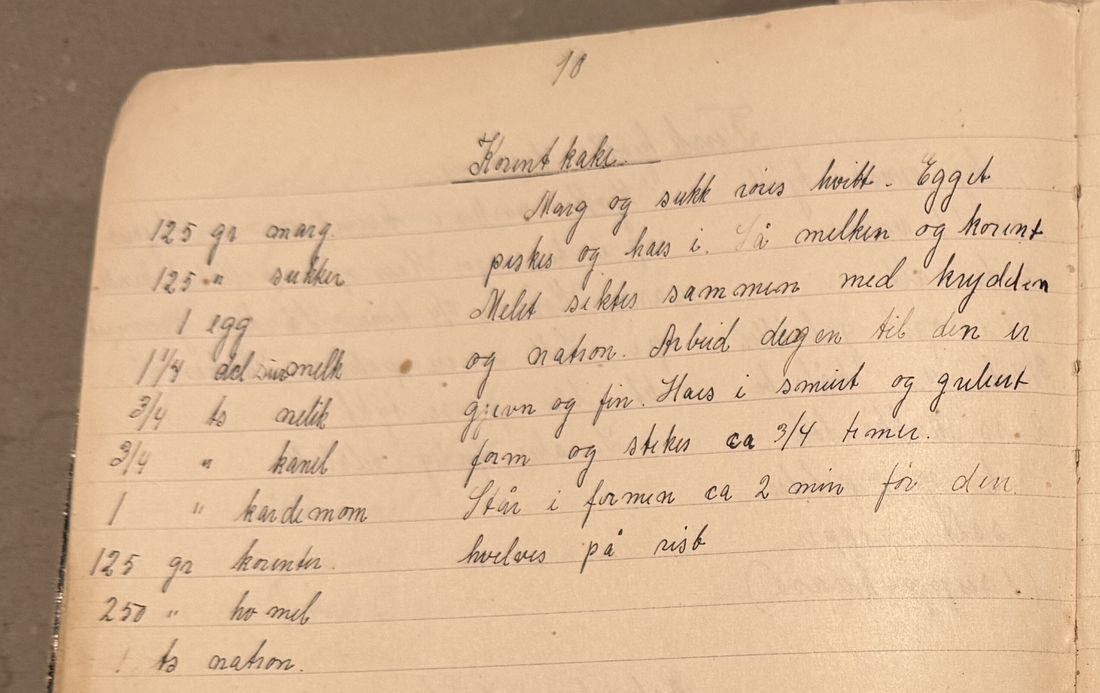 Korint kake, Mors egen skrift